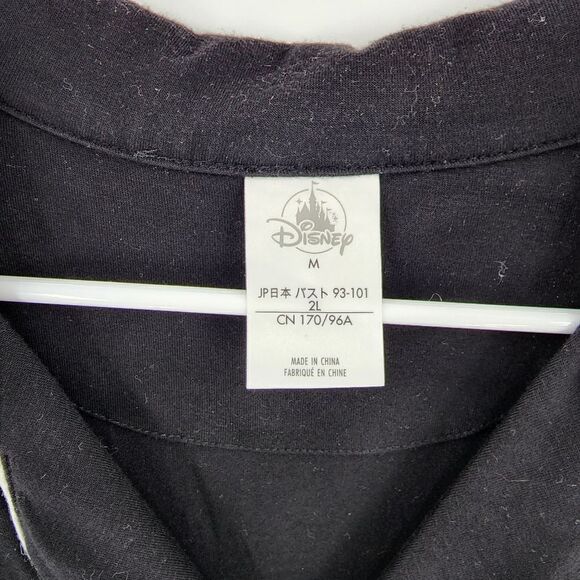 Disney mickey mouse pajama shirt medium black button up - Picture 3 of 3